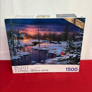 Abraham Hunter Holy Night  Winter Scene Puzzle 1500 Pieces New